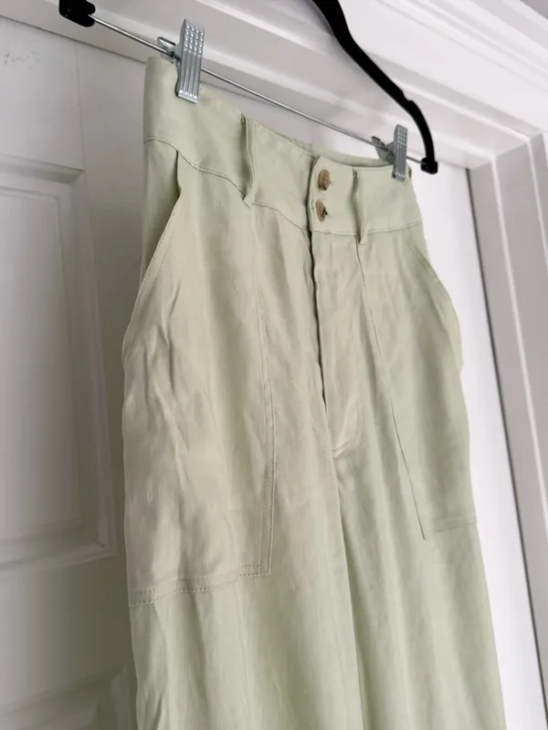 Antonio Melani High Rise Wide Leg Linen Blend Trousers NWT - size 0 - Image 5