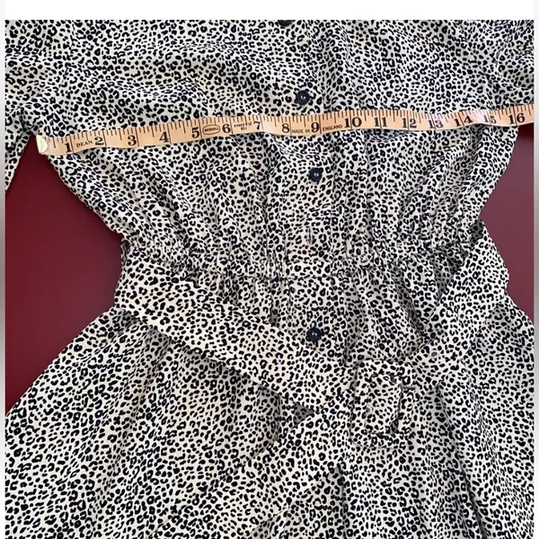 Melloday Midi Dress Small Animal Print Belted Shirt Dress Career Office Work - Image 2