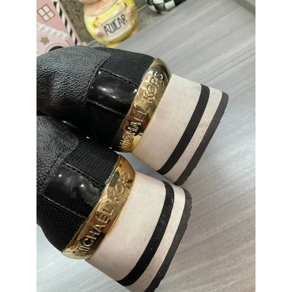 MICHAEL MICHAEL KORS MONIQUE KNIT TRAINERS Black Size 8 - Image 5