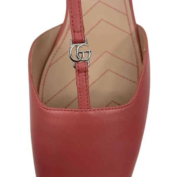 Gucci Double GG T Strap Patent Leather Ballet Flat Pink Size 39.5 - Image 8