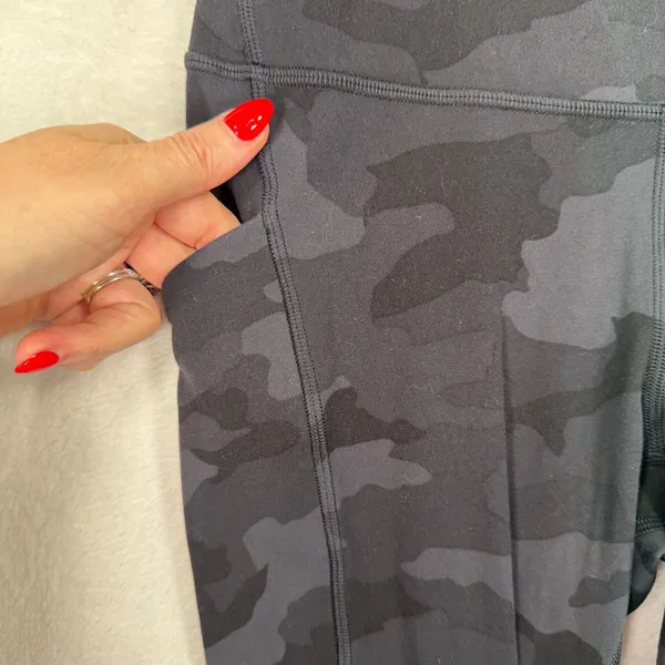 Lululemon 6 Align High Rise Pant Pockets 25" Heritage 365 Camo Deep Coal Multi - Image 4