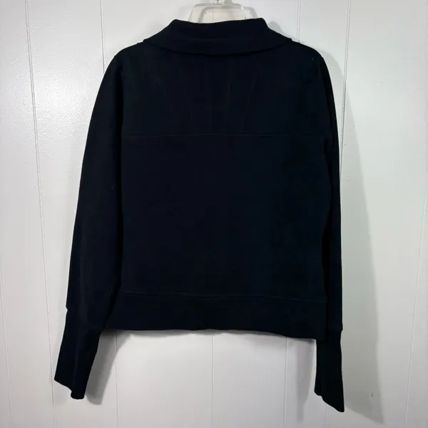Lululemon Black Full Zip High Neck/Foldover Collar Thick Scuba Jacket Athleisure - Image 5