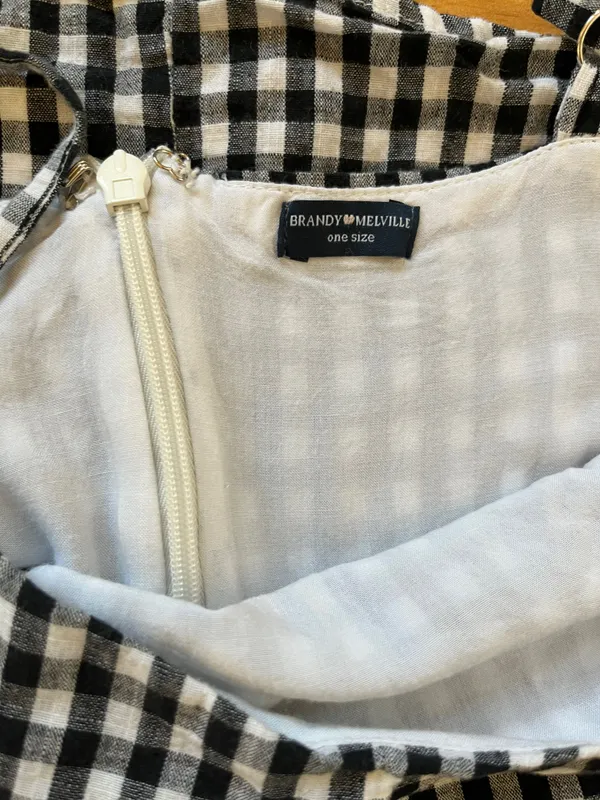 Black And White Gingham Dress - Image 3