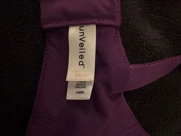 Unveiled Purple & Teal Bra 34DDD - Image 4