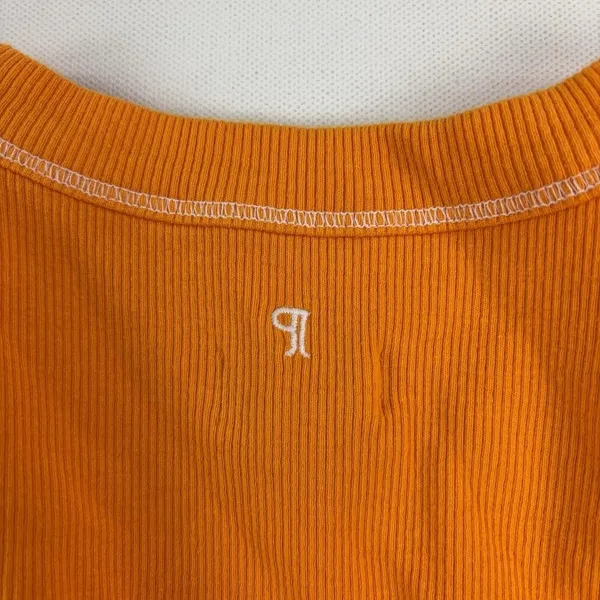 Anthropologie Pilcro Tank Top Womens Medium Orange Scoop Neck Ribbed Knit Basic - Image 7