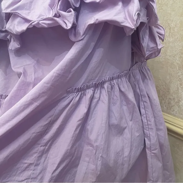 Free People Have A Thing For You Mini dress in Lavender Fields 100% Cotton Sz M - Image 6