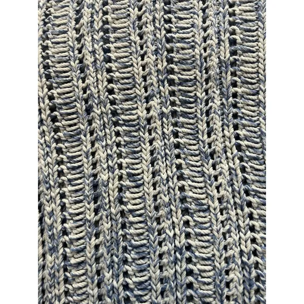 Duffy Loose Knit Pointelle Open Stitch Knitted Sweater Cotton Size M - Image 10