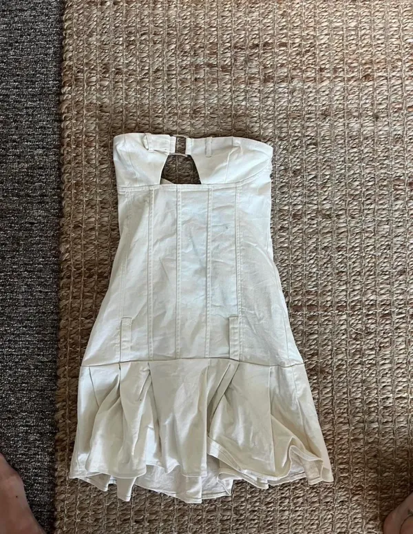Peppermayo White Strapless Dress - Image 3