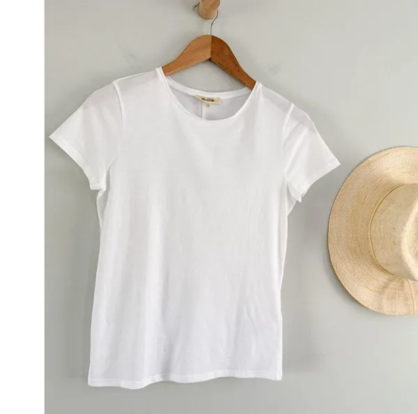 Madewell | NWT | Essential Slim Tee in Lightweight Cotton White | Sz XS - Image 3
