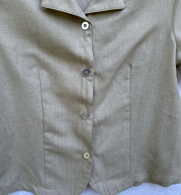White Stag Tan Button-Up Blouse - Image 5