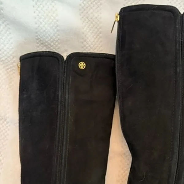 tory burch wedge heel suede knee high boots size 8 - Image 6
