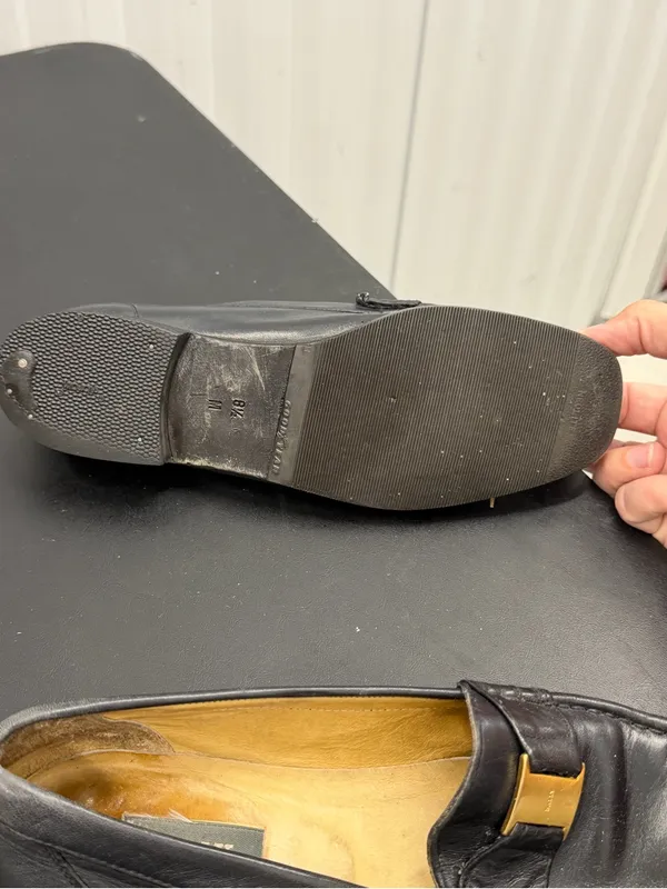 Bally Tempest Black Leather Loafers Well Loved Size 8.5 - Image 9