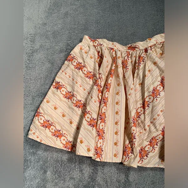 Free people gaia printed Floral Patterned Cream mini Skirt medium - Image 2
