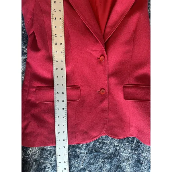 Pendleton Blazer Women Small? Red Virgin Wool Vintage Made In The USA~Defects - Image 7