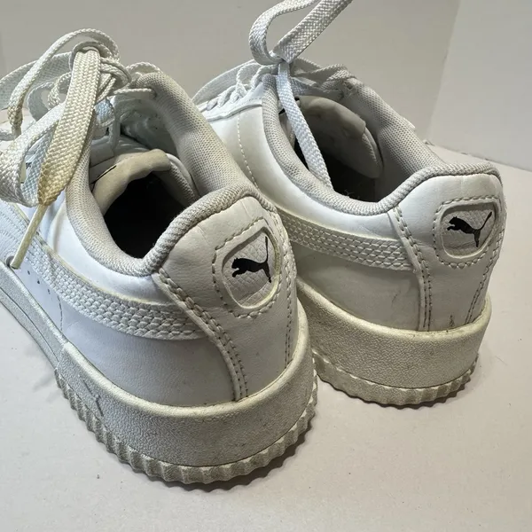 Puma Carina‎ Women's Athletic Sneakers Tennis Shoes Size 7.5 White Platform - Image 6