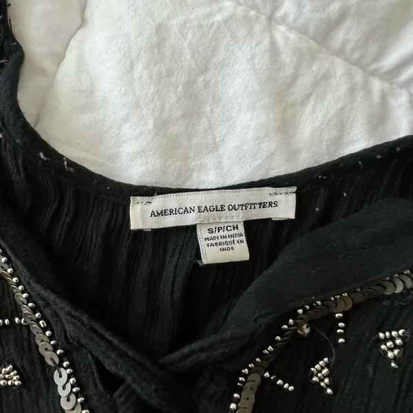American Eagle Outfitters Black Sleeveless Sequin Jumpsuit - Image 3
