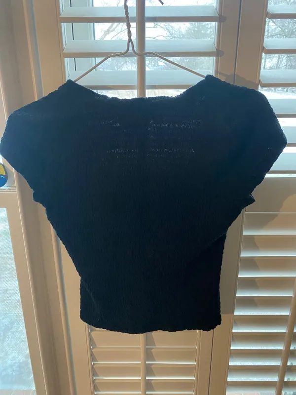 Anthropologie Black Knit Top - Image 3