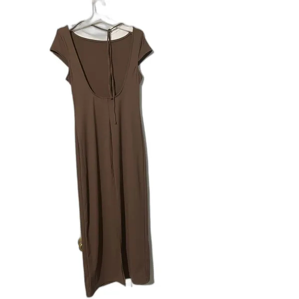 wild fable Brown Maxi Dress with Cap Sleeves - Image 2