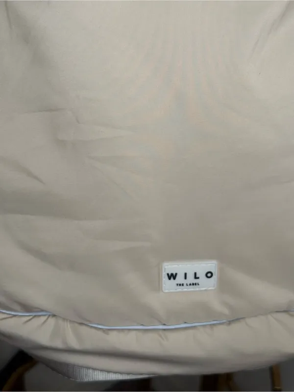 Wilo The Label Purse Ruched Sling Bag clay Beige Nylon Shoulder Crossbody - Image 4