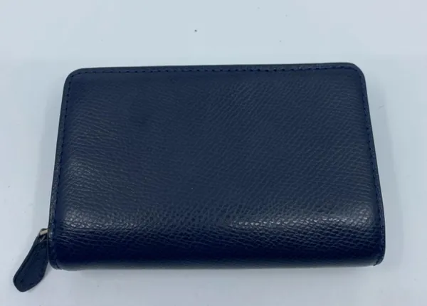 Coach Small Snap Navy Pebbled Leather Wallet - Image 2