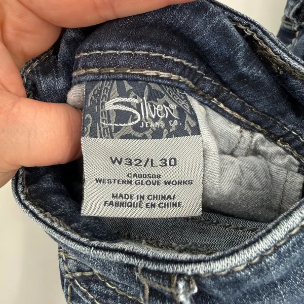 Silver Jeans Co Suki Surplus Bootcut Dark Wash‎ Jeans Womens W32 L30 Mid Rise - Image 7