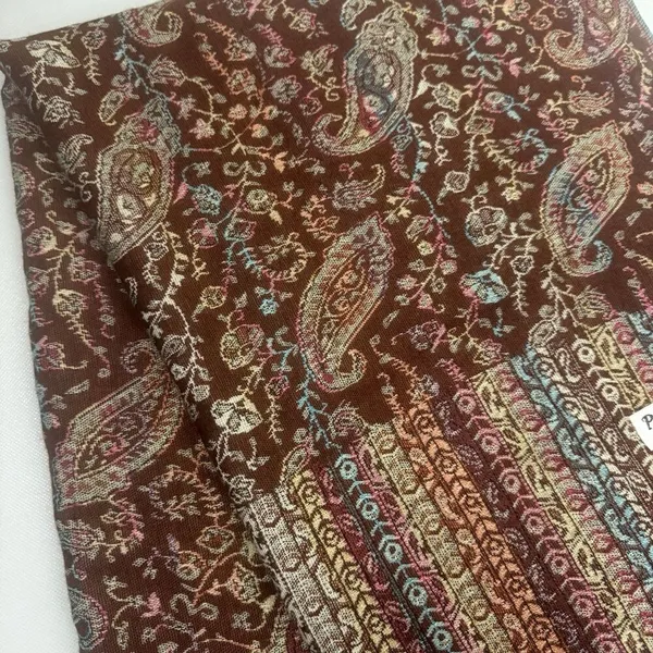 Women Paisley Scarf Pashmina Shawl Wrap Reversible Neck Scarf Stole Fringe 70x27 - Image 3