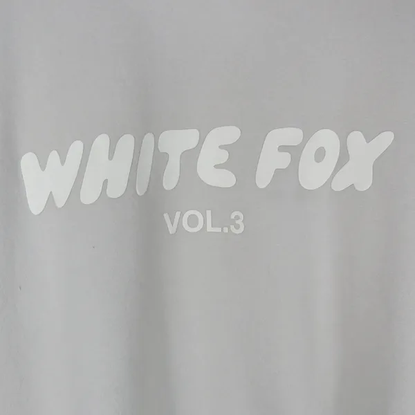 White Fox Offstage Sweater Moon Stone Gray Tan Crewneck Sweatshirt Small Medium - Image 6
