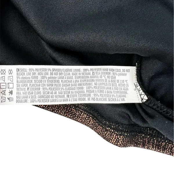 Forever 21 Bronze Brown Gold Metallic Crop Top Square‎ Neck Size Medium - Image 6
