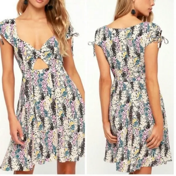 New free people‎ keyhole miss right floral dress small - Image 10