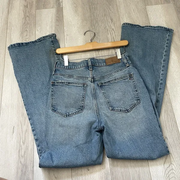Madewell Flare Jeans perfect vintage womens Blue (size 26) minimalist casual - Image 7