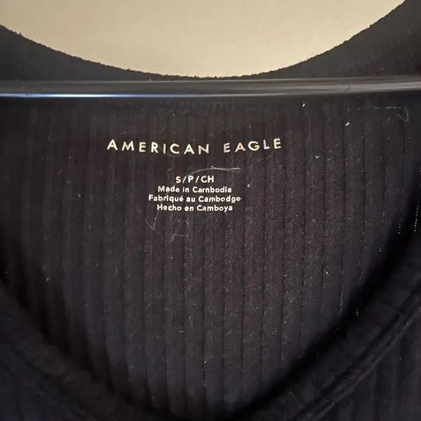 American Eagle Outfitters Fitted Black Long Sleeve Tee - Image 2