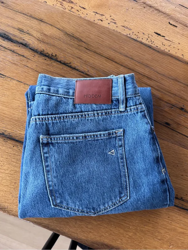 Hidden Jeans Alyx Highrise Baggy Jean Medium Dark Size 27 - Image 8