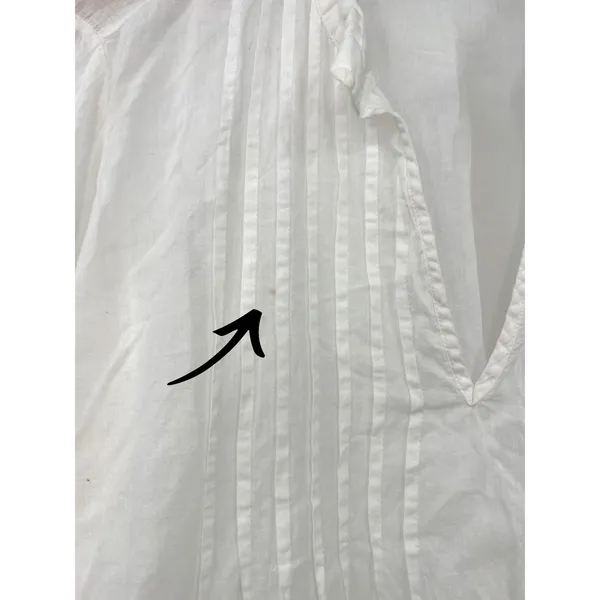 RALPH LAUREN | L |Split Neck Pintuck Pleated Top Tunic Swim Cover Up Oversized - Image 4