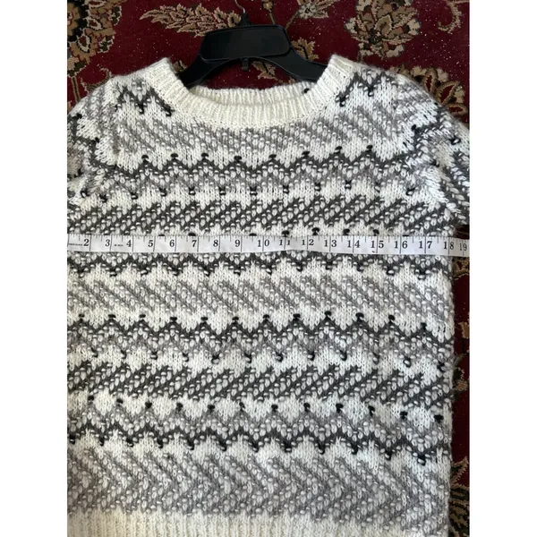 LOFT Fair Isle Geometric Pattern Knit Sweater Women's Size SP‎ Wool Blend - Image 6