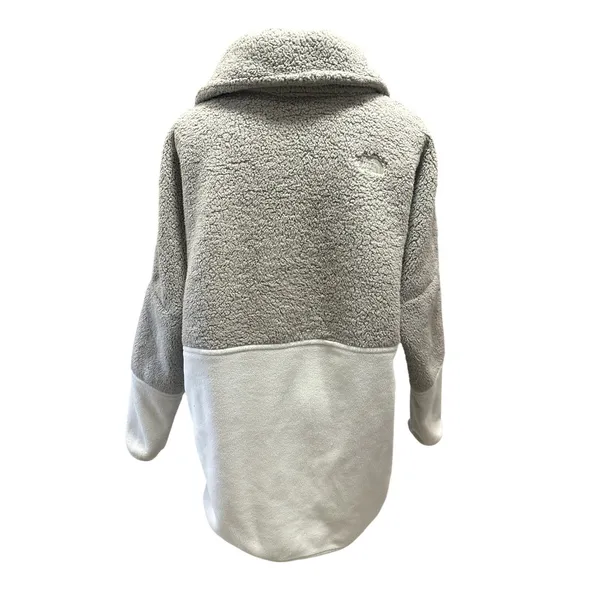 The North Face Women's Gray Cream Colorblock Sherpa Fleece Pullover Jacket S - Image 6