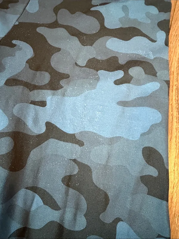 Addison Bay Blue Camo Leggings with Pink Stripe Ankle Size Medium - C11-670 - Image 6