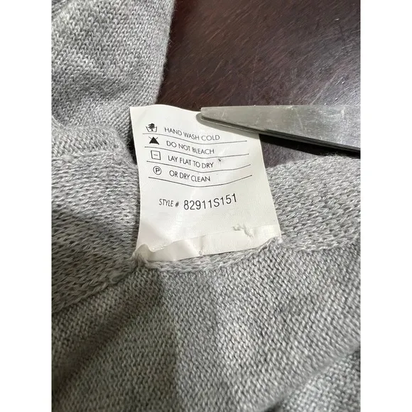 REPEAT Easy Knit Gray Cotton Viscose‎ Crewneck Relaxed Sweater Size 38 S - Image 6