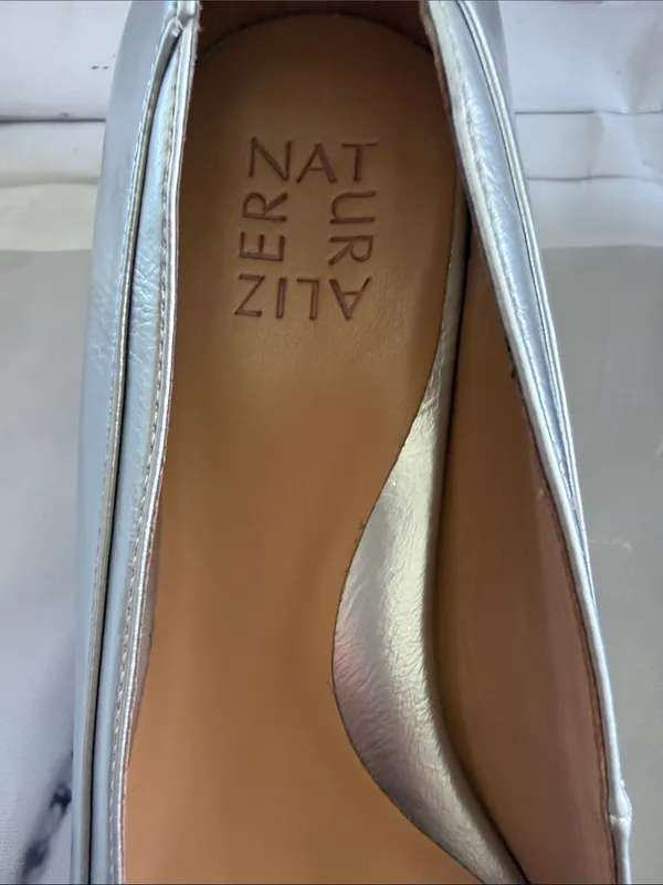 Naturalizer Silver Square-Toe Ballet Flats - Image 12