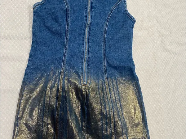 Forever 21 Blue Denim Dress with Zipper Detail - Image 2