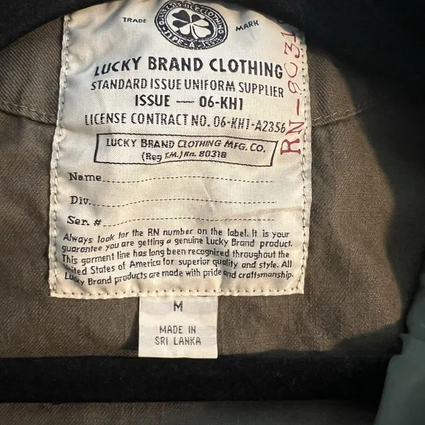 Lucky Brand Women’s Military Jacket Medium Nylon Cotton‎ Mixed Media - Image 5