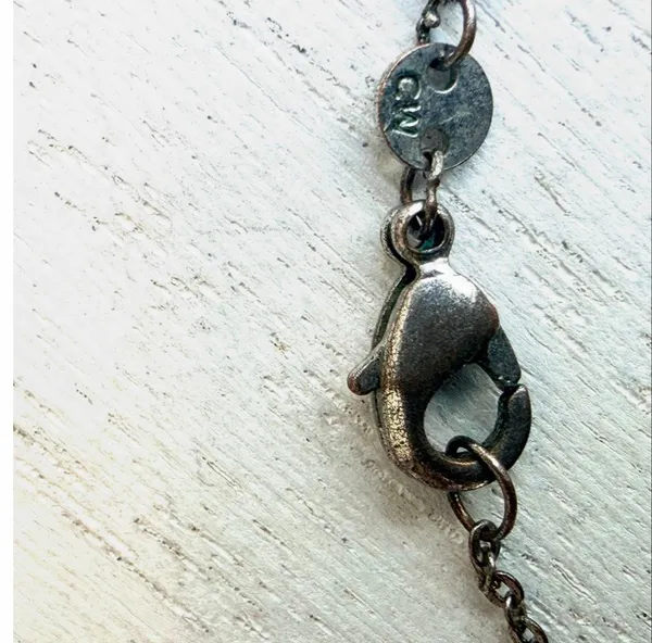 Sterling Silver 925 White Sapphire Teardrop Pendant Necklace - Image 5