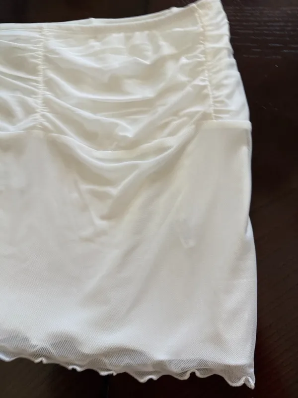 Princess Polly Meredith Ruched Mini Skirt White - Image 5