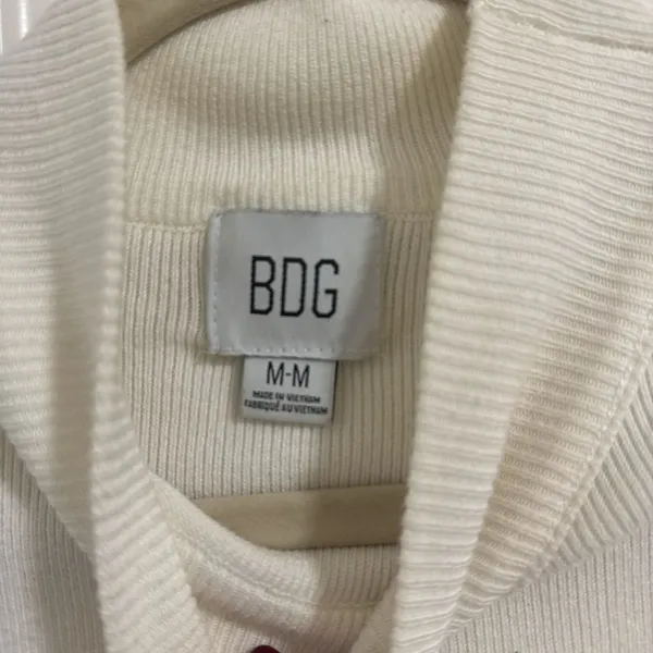 Bdg Women's White and Cream Jumper - Image 2