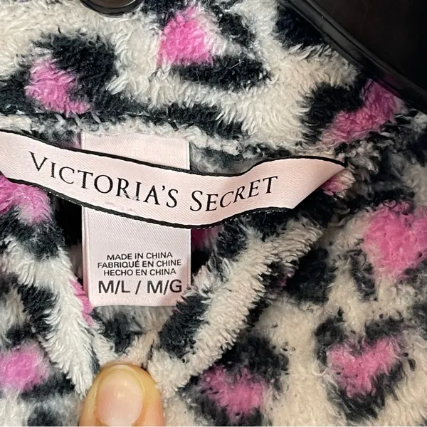 Victoria’s Secret Heart Leopard Print Robe SZ M/L - Image 11