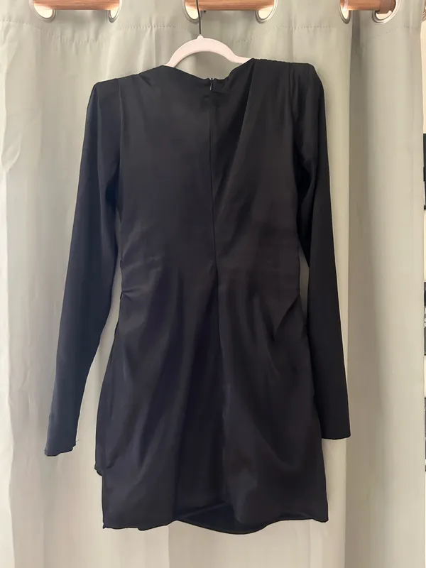 Lulus Black Long Sleeve Mini Dress - Image 4