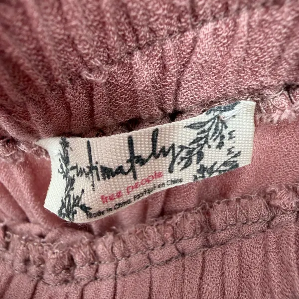 Free People Easy Does It Mini Skirt Womens Medium‎ Mauve Boho Ruffle Fairycore - Image 7
