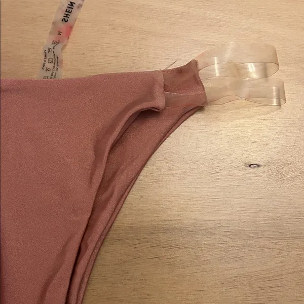 SheIn Free with Bundle only!! New Women’s Bikini 👙 Bottoms Tan Mauve Gold Pink medium - Image 2