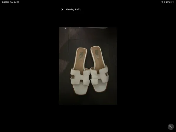 Sam Edelman Women’s 6 White Slip on Slides Shoes - Image 3