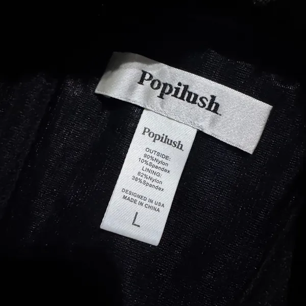 NWT Popilush Lace Corset Bustier Shapewear Top Detachable‎ Straps Black L - Image 5