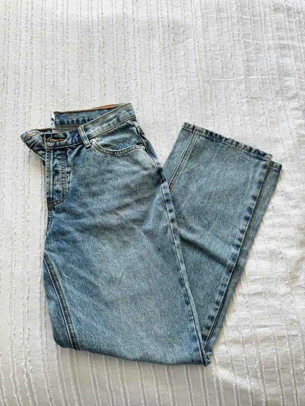 Princess Polly - HOLLY ASYMMETRIC STRAIGHT LEG JEAN LIGHT WASH DENIM LOWER IMPACT - Image 4